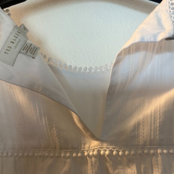 Ted Baker double frill white ruffled blouse - Picture 2 of 4